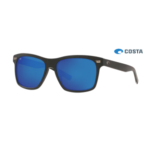 Costa Aransas Matte Black frame Blue lens Sunglasses