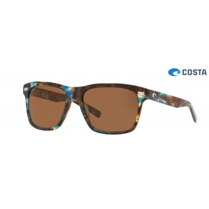 Costa Aransas Shiny Ocean Tortoise frame Copper lens Sunglasses