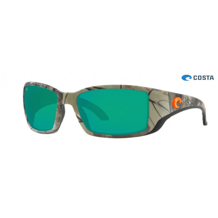 Costa Blackfin Realtree Xtra Camo Orange Logo frame Green lens Sunglasses