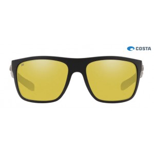 Costa Broadbill Matte Black frame Sunrise Silver lens Sunglasses