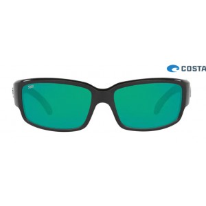 Costa Caballito Shiny Black frame Green lens Sunglasses