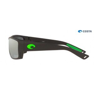 Costa Cat Cay Matte Black Green Logo frame Grey Silver lens Sunglasses