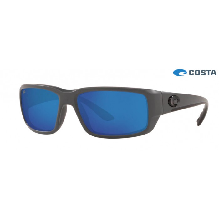 Costa Fantail Matte Gray frame Blue lens Sunglasses