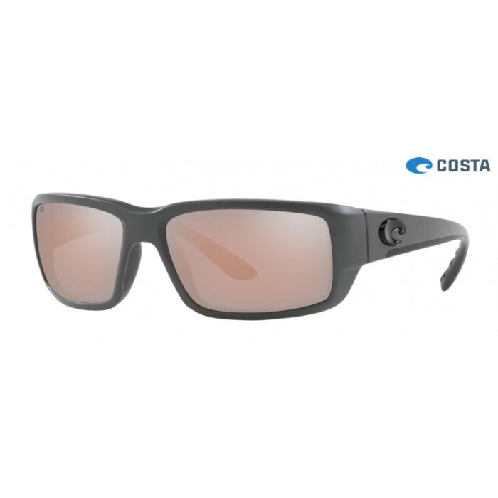 Costa Fantail Matte Gray frame Copper Silver lens Sunglasses