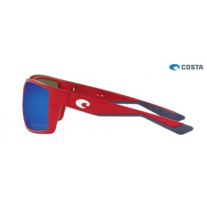 Costa Freedom Series Reefton Matte Usa Red frame Blue lens Sunglasses