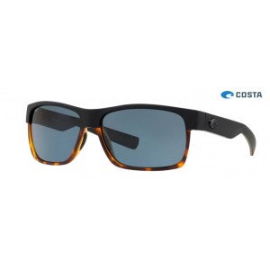 Costa Half Moon Black/Shiny Tort frame Grey lens Sunglasses