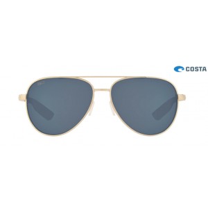 Costa Peli Brushed Gold frame Gray lens Sunglasses