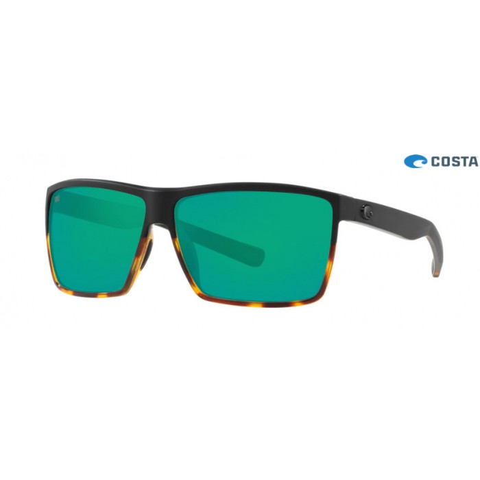 Costa Rincon Black/Shiny Tort frame Green lens Sunglasses
