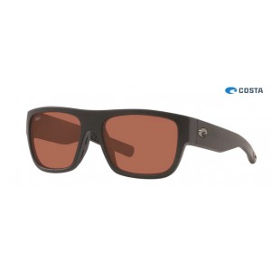 Costa Sampan Matte Black frame Copper lens Sunglasses