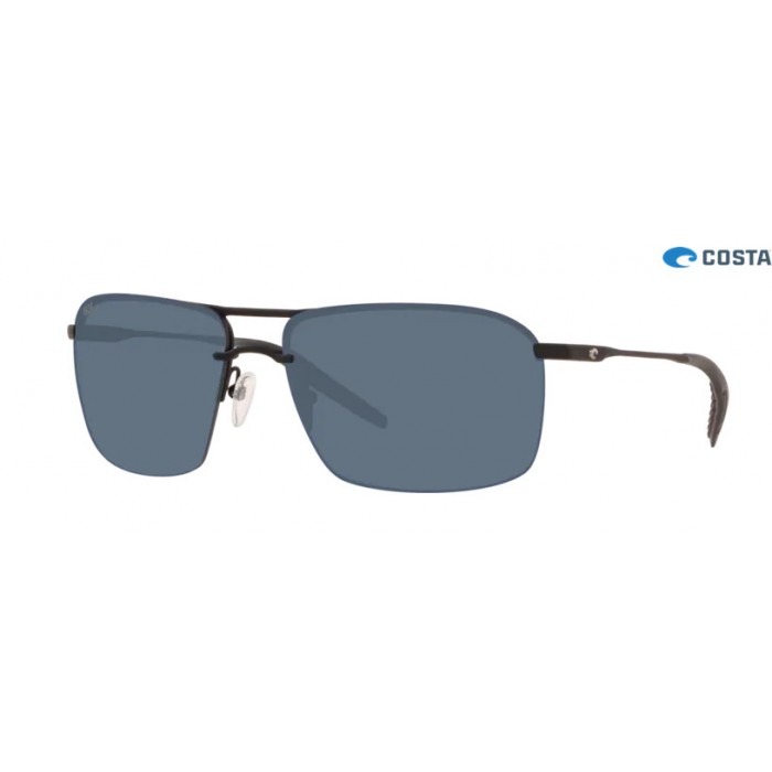 Costa Skimmer Matte Black frame Gray lens Sunglasses
