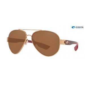 Costa South Point Shiny Blush Gold frame Copper lens Sunglasses