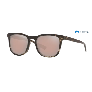 Costa Sullivan Shiny Black Kelp frame Copper Silver lens Sunglasses