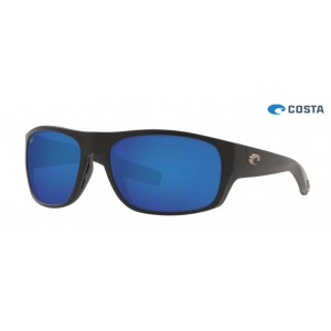 Costa Tico Matte Black frame Blue lens Sunglasses