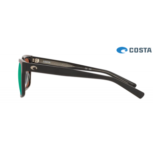 Costa Tybee Matte Black frame Green lens Sunglasses