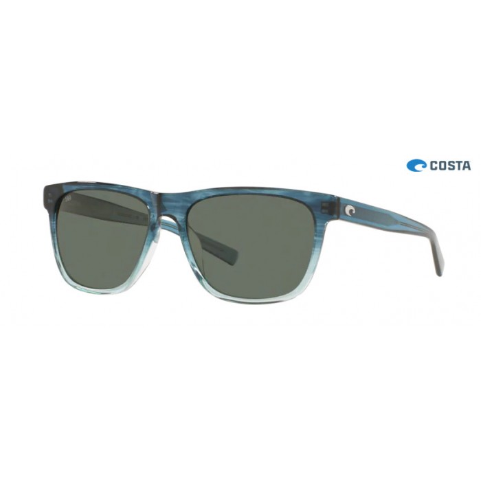 Costa Apalach Shiny Deep Teal Fade frame Gray lens Sunglasses