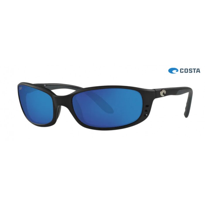 Costa Brine Matte Black frame Blue lens Sunglasses