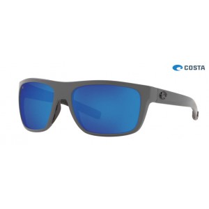 Costa Broadbill Matte Gray frame Blue lens Sunglasses