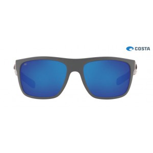 Costa Broadbill Matte Gray frame Blue lens Sunglasses