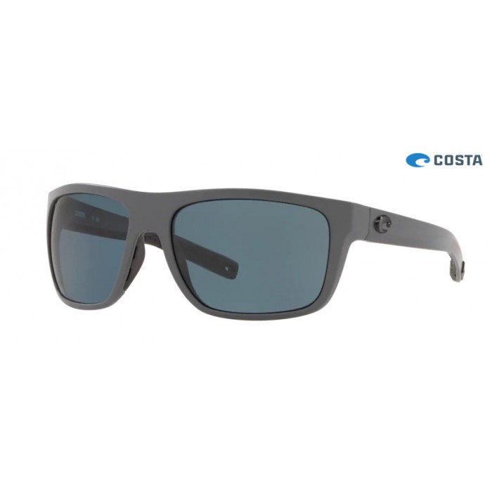 Costa Broadbill Matte Gray frame Grey lens Sunglasses