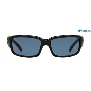 Costa Caballito Shiny Black frame Gray lens Sunglasses