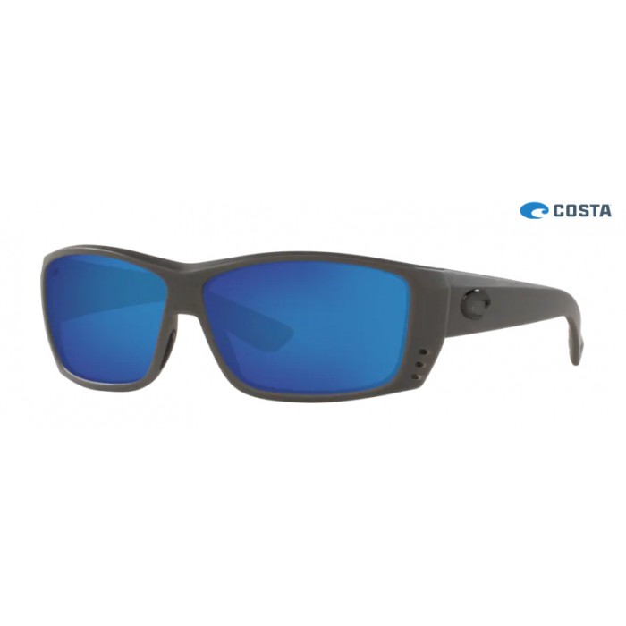 Costa Cat Cay Matte Gray frame Blue lens Sunglasses