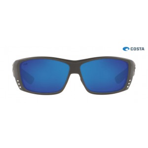 Costa Cat Cay Matte Gray frame Blue lens Sunglasses