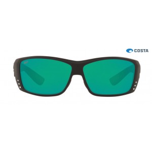 Costa Cat Cay Shiny Blackout frame Green lens Sunglasses