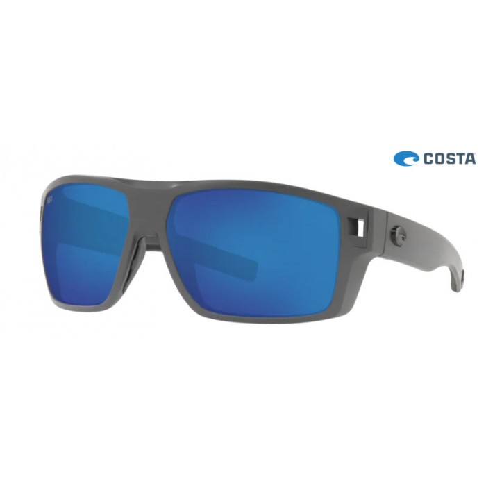 Costa Diego Matte Gray frame Blue lens Sunglasses