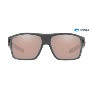 Costa Diego Matte Gray frame Copper Silver lens Sunglasses