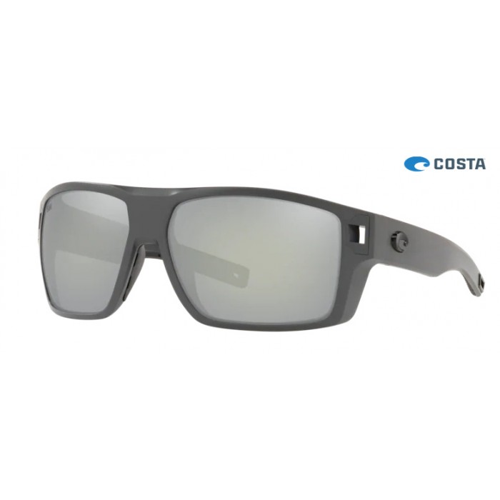 Costa Diego Matte Gray frame Gray Silver lens Sunglasses