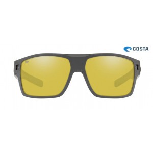 Costa Diego Matte Gray frame Sunrise Silver lens Sunglasses