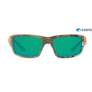 Costa Fantail Realtree Xtra Camo Orange Logo frame Green lens Sunglasses