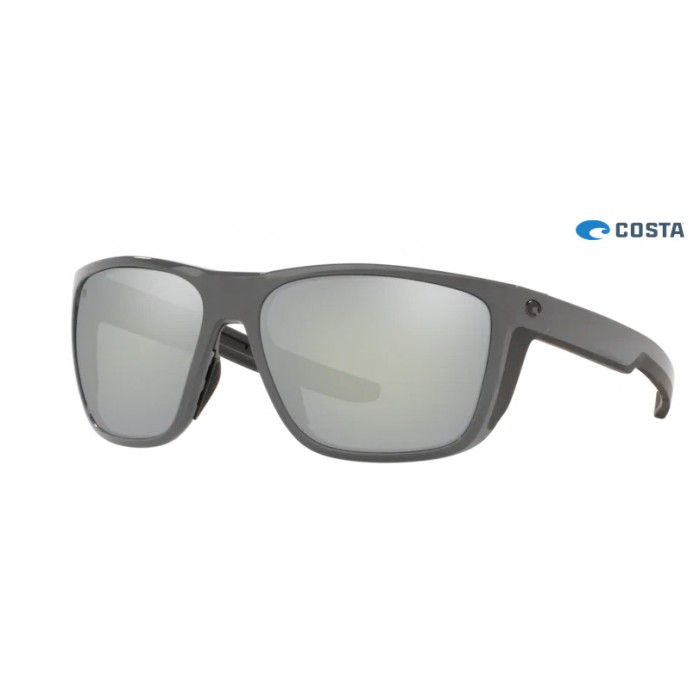 Costa Ferg Matte Gray frame Gray Silver lens Sunglasses