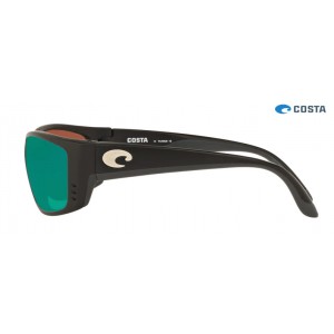 Costa Fisch Matte Black frame Green lens Sunglasses