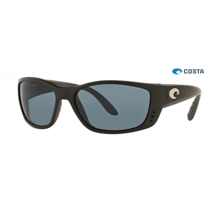 Costa Fisch Matte Black frame Grey lens Sunglasses