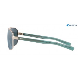 Costa Flagler Brushed Silver frame Gray Silver lens Sunglasses
