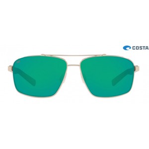 Costa Flagler Silver frame Green lens Sunglasses