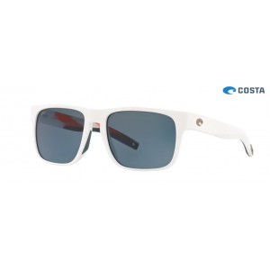 Costa Freedom Series Spearo Matte Usa White frame Grey lens Sunglasses