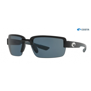 Costa Galveston Shiny Black frame Gray lens Sunglasses