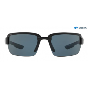 Costa Galveston Shiny Black frame Gray lens Sunglasses