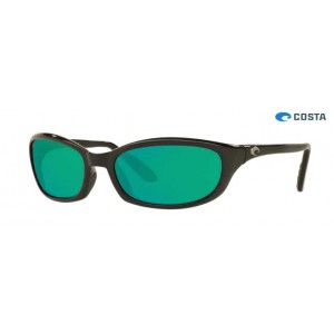 Costa Harpoon Shiny Black frame Green lens Sunglasses