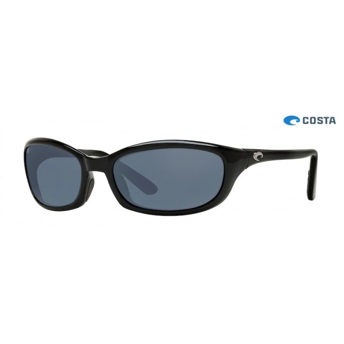 Costa Harpoon Shiny Black frame Grey lens Sunglasses