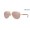 Costa Peli Shiny Rose Gold frame Copper Silver lens Sunglasses