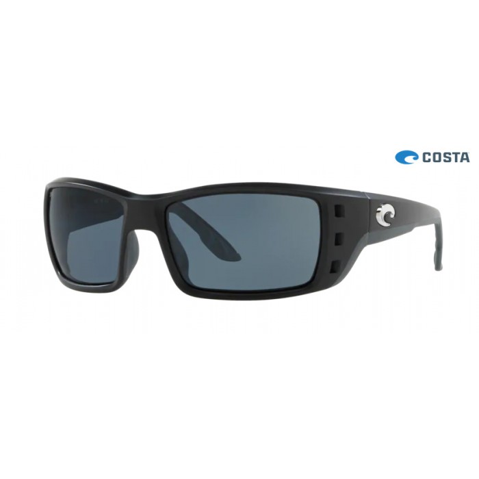 Costa Permit Matte Black frame Grey lens Sunglasses