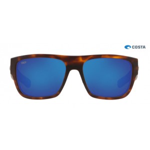 Costa Sampan Matte Tortoise frame Blue lens Sunglasses