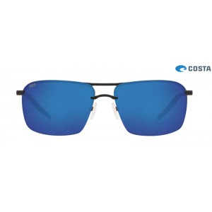Costa Skimmer Matte Black frame Blue lens Sunglasses