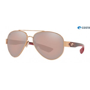 Costa South Point Shiny Blush Gold frame Copper Silver lens Sunglasses
