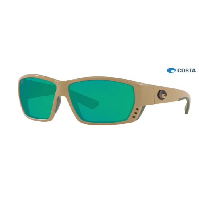 Costa Tuna Alley Matte Sand frame Green lens Sunglasses