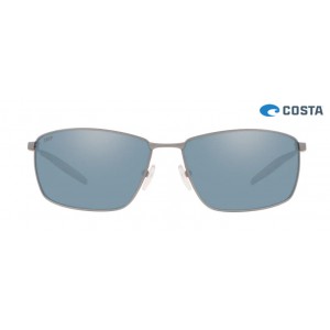 Costa Turret Matte Silver frame Gray Silver lens Sunglasses