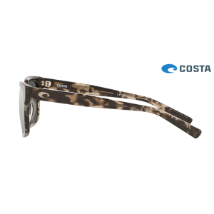 Costa Tybee Shiny Black Kelp frame Gray Silver lens Sunglasses